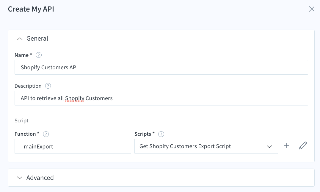 Expose an Export as an API in Celigo