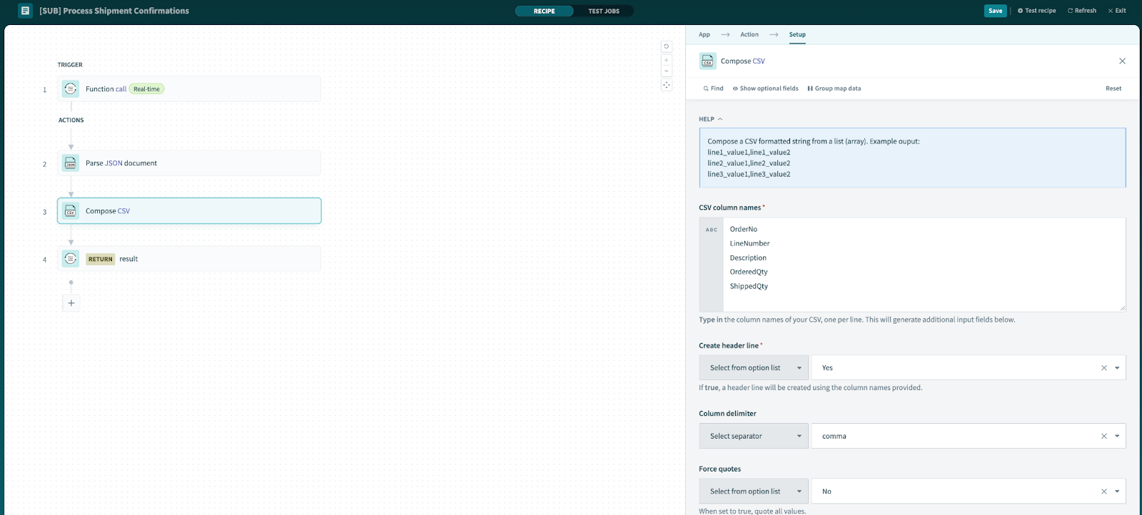 Recipe Functions in Workato